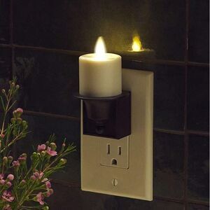 Luminara Flameless Indoor Nightlight LED Candle for Decoration, 9 Volts - Black